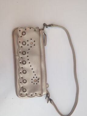 Nine West Gold Scallop Detail Wristlet Clutch